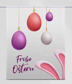 Ostern in silber, Scheibenhänger eckig